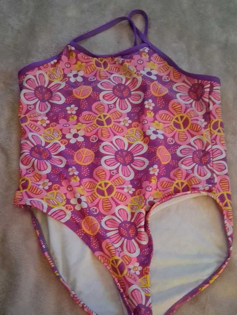 OP Kids One-Piece Swimsuit - Purple, Pink, Yellow